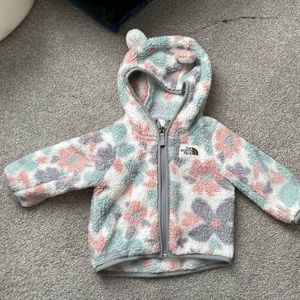 North Face Infant Zip-up Hooded Fleece Jacket